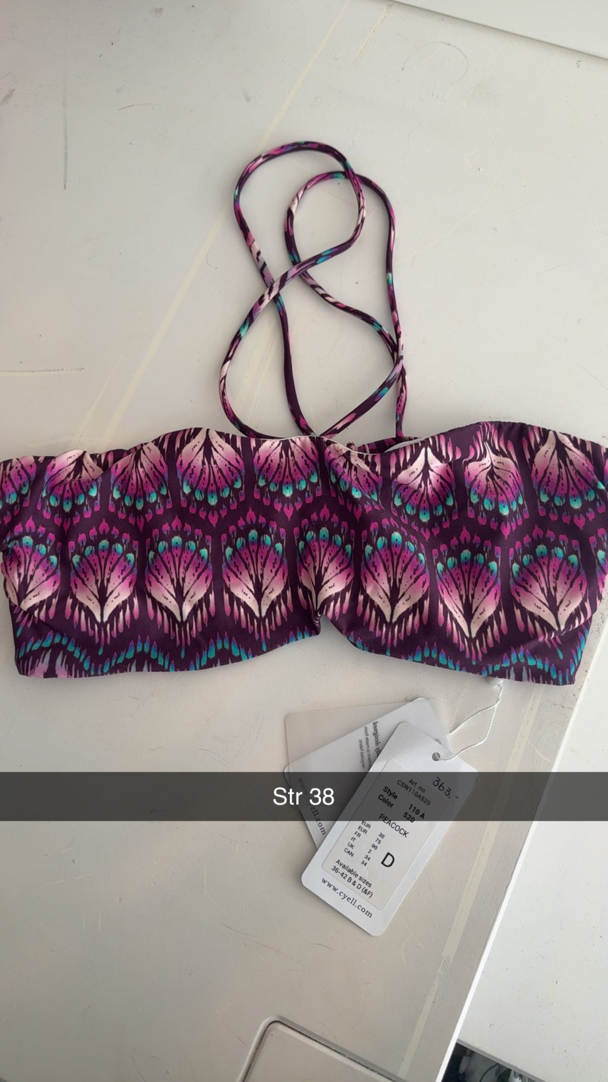 Bikini overdel str 38