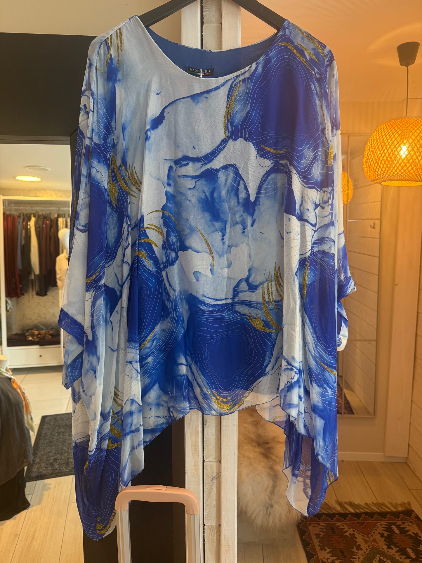 Silke poncho blouse 💚 flere farger